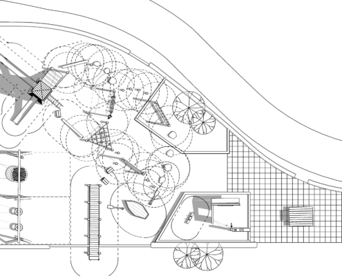 Engstrandparken legeplds_plantegning med sikkerhed